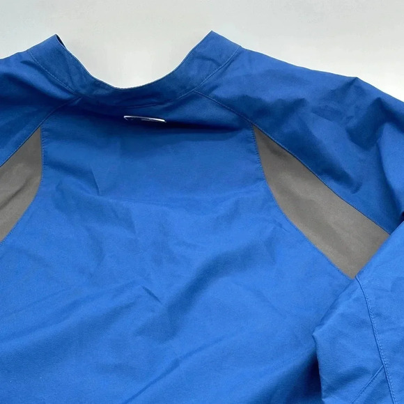 AUTHENTIC MAJESTIC Cool Base Chicago Cubs Windbreaker Size M 1/4 Zip  Blue - Picture 10 of 14